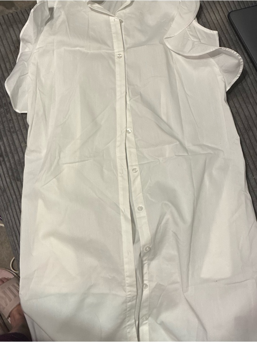 Classic White Button-Down woman’s shirt dress
